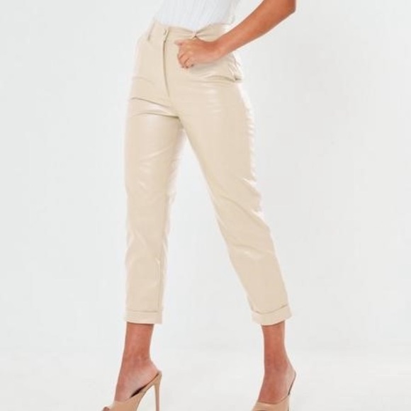 Missguided faux leather cigarette trousers - Picture 1 of 5